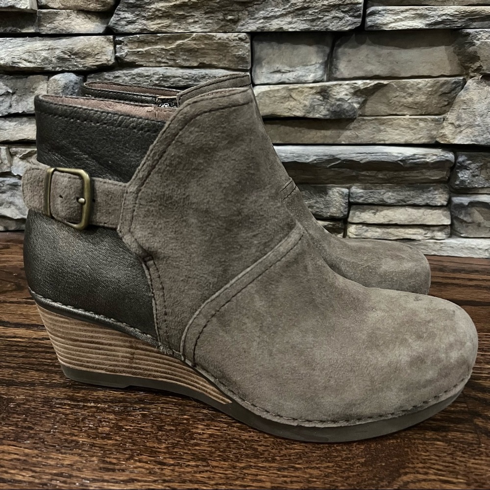 Dansko Shirley Ankle Leather Boots Booties Women  Sz 41, 10.5 Brown 1252151200